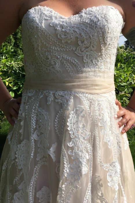 Suknia Ślubna Lillian West przepiękna boho Sand Ivory
