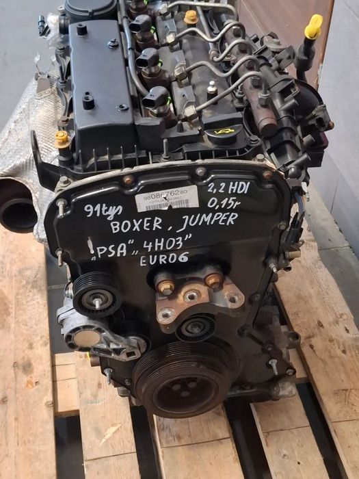 Silnik kompletny 2,2 HDI Peugeot Boxer Citroen Jumper 2015 rok przebieg 91 tys km Euro 6 nr PSA , 4H03