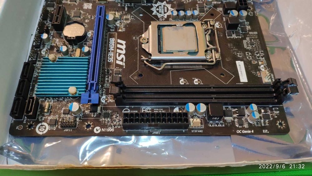 Материнская плата MSI B85M-iE35 s1150, B85 + Celeron g1820