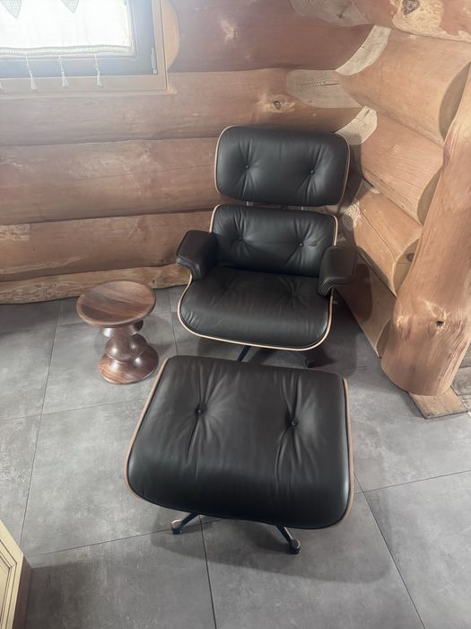 Vitra lounge  chair + ottoman fotel  walnut