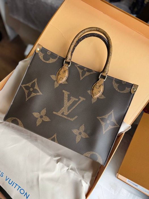 Сумка Louis Vuitton OnThe Go Monogram, двухсторонній шопер, жіноча луі