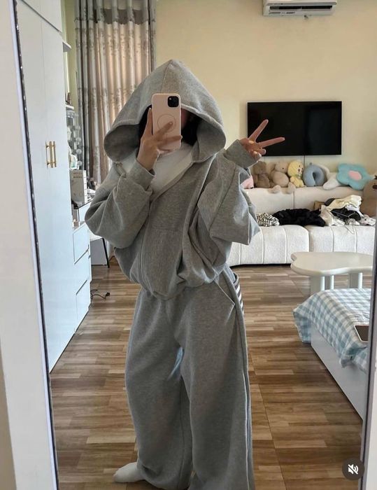 Оверсайз костюм на флісі