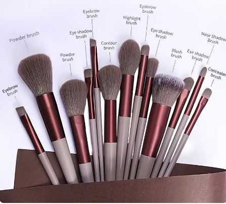 Nowy zestaw 13 pędzelkow dla perfekcyjnego makijażu