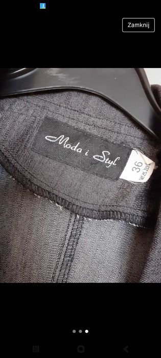 Marynarka jeans grafit S/M