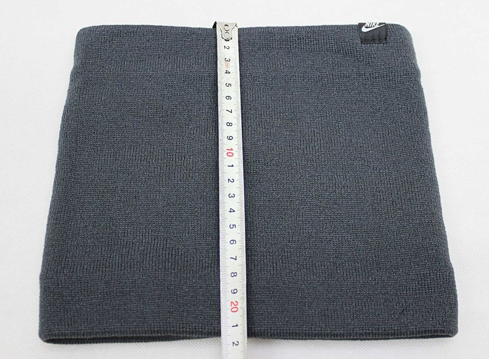 Теплий комплект шапка бафф найк (Nike) з чорною вишивкою ZE00105-2