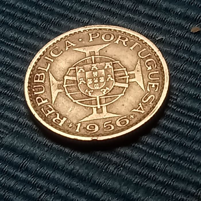 moeda de 2.50 Angola 1956