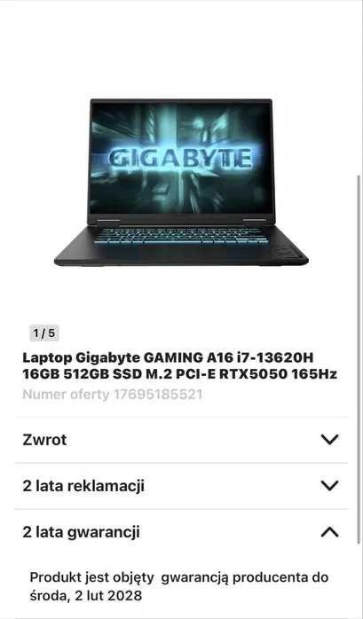 Laptop gamingowy