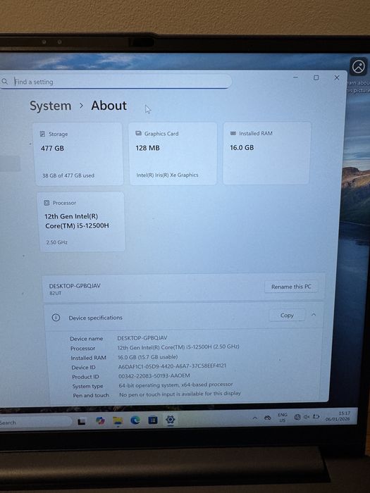 Lenovo yoga slim 7 pro i5 12th gen - jak nowy
