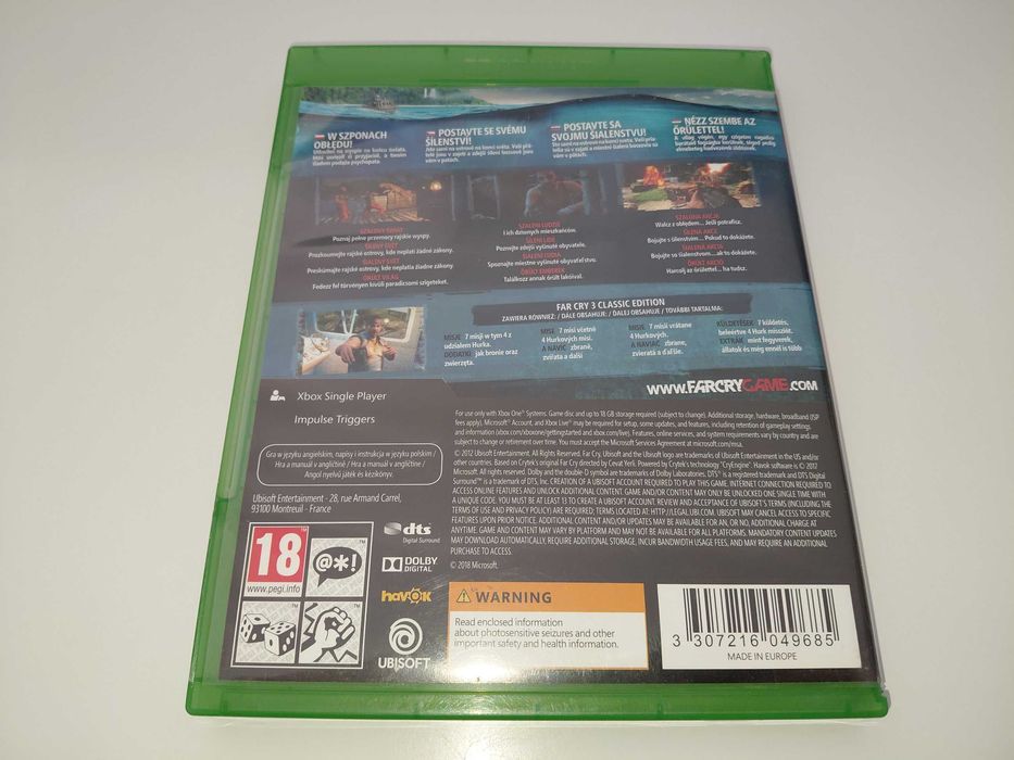 xbox FAR CRY 3 CLASSIC EDITION FARCRY 3 po polsku akcja fabuła 60 FPS super gra otwarty świat