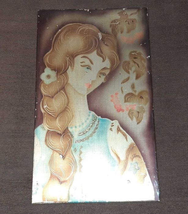 Советская Лаковая картина на металле  СССР