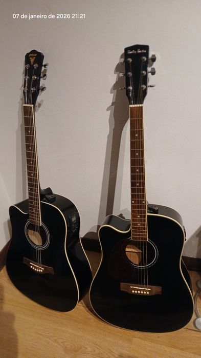 Guitarra eletrônica acústica sem nenhum defeito sempre bem cuidado ...