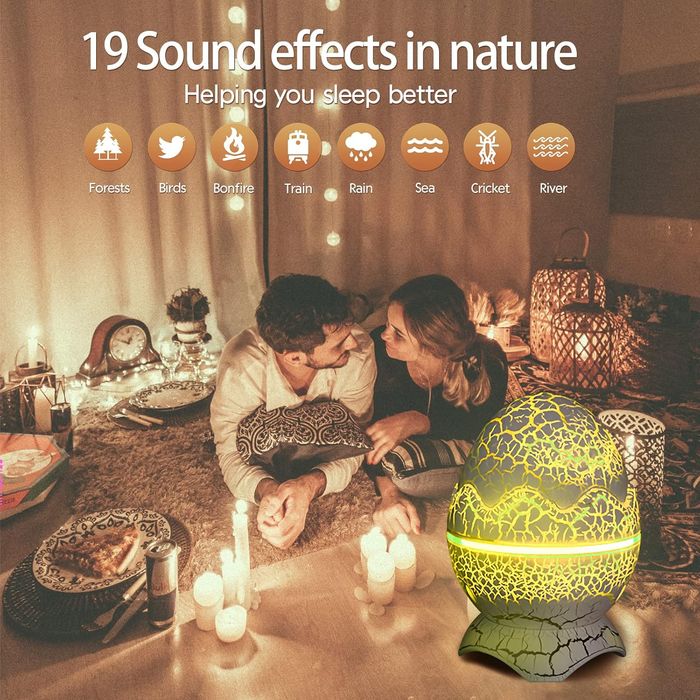 varkda Projektor gwiazd w kształcie jaja dinozaura z Bluetooth