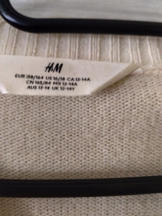 Sweterek H&M rozpinany dziewczęcy 158/164