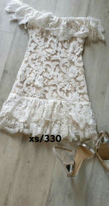 lou carmen sukienka biała gipiura koronka hiszpanka booho wesele