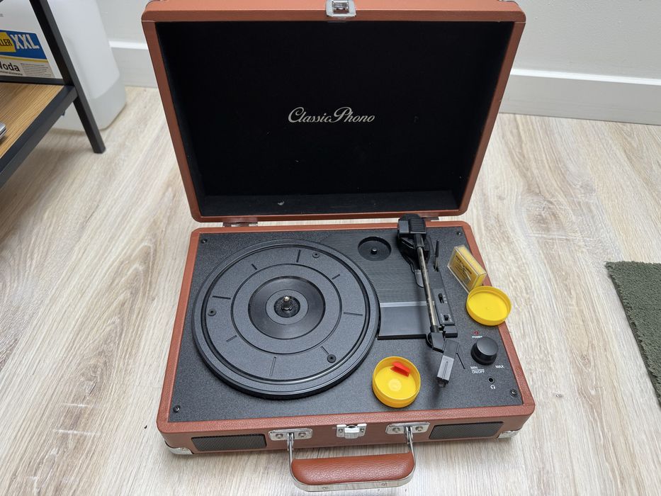 Classic Phono TT-10BN - Przenośny gramofon z głośnikami