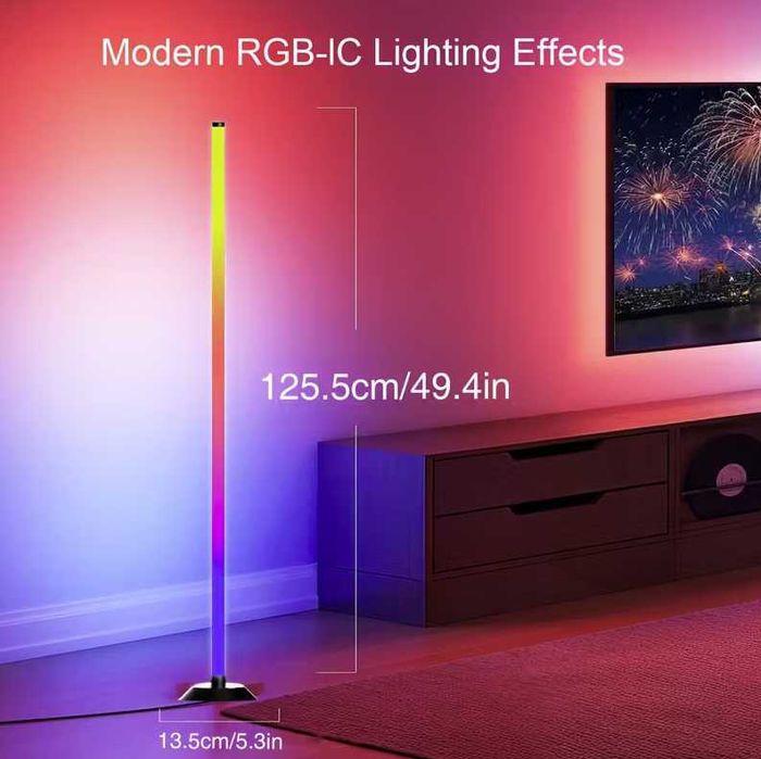 Кутова Підлогова Лампа - Розумна RGB IC LED