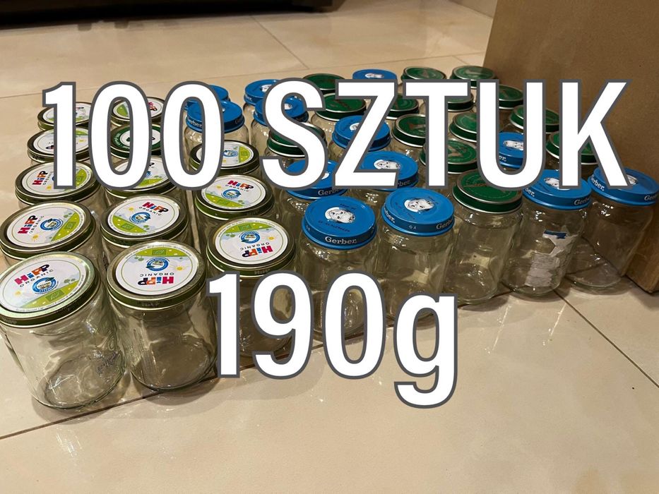 100 sztuk słoiczki słoiki 190g po zupkach dla dzieci