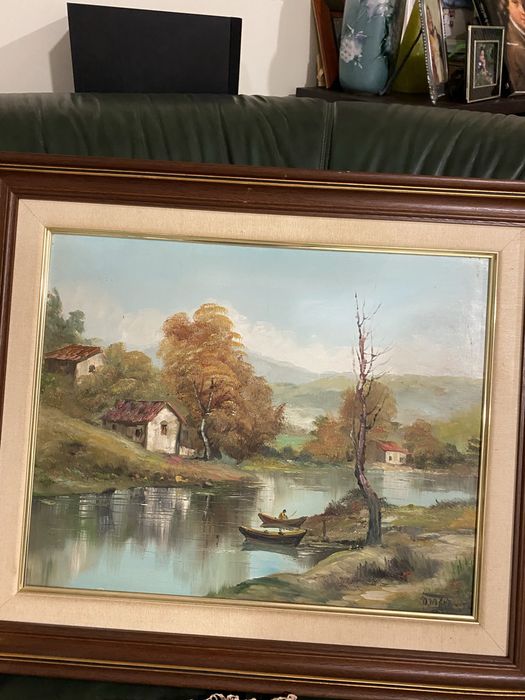 Três quadros a oleo assinados!Cada um 90 euros.Alt. 55cm Larg. 65cm!