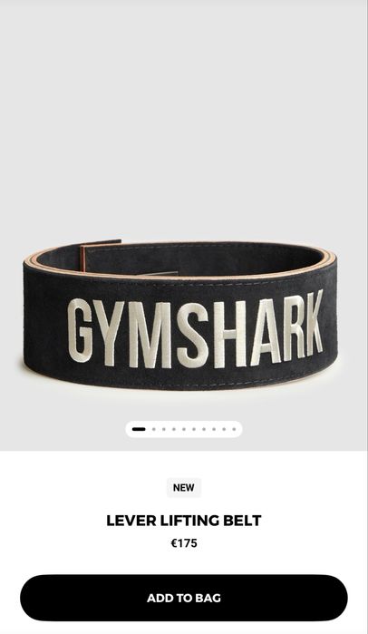 Gymshark pas do podnoszenia ciężarów Lever