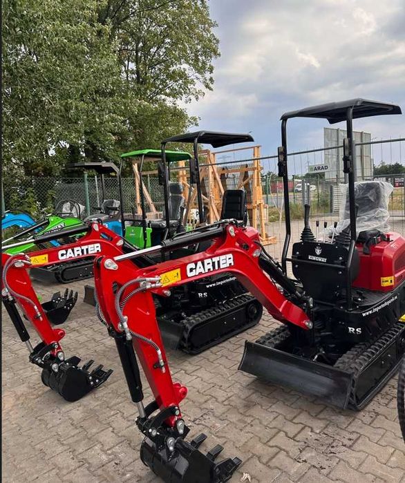 NOWA Minikoparka 1000kg 3 Łyżki CT10 Ramię Skrętne 84 cm SZEROKOŚCI