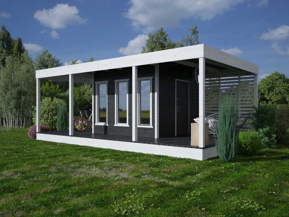 DOMEK 35m2 na ROD domek 4x4 taras 4x4 MDN10A biuro gabinet siłownia