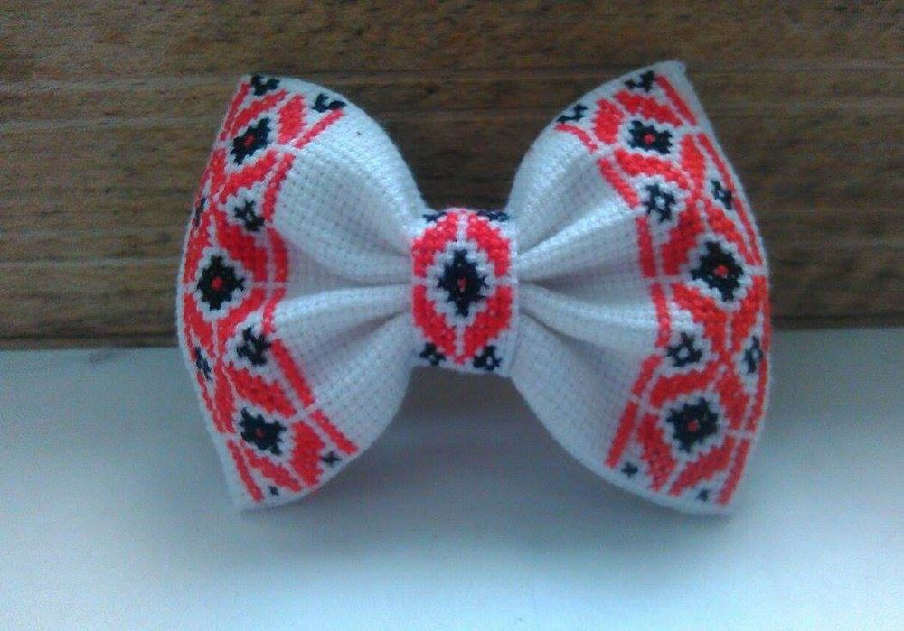 Метелик краватка бабочка, галстук крестиком, хрестиком ручної роботи