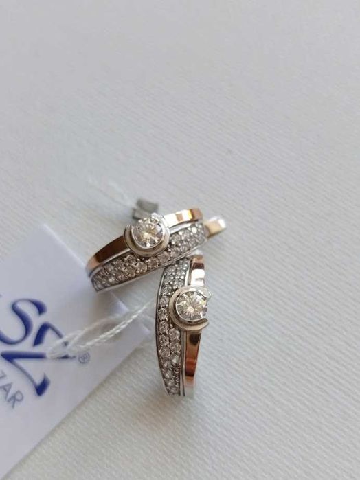 Серьги серебро 925 дсту + золото 375 дсту, с золотыми пластинами