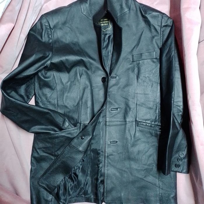 SPIRIT.кожа.Длинный пиджак-рубашка-куртка/можно и женщинам