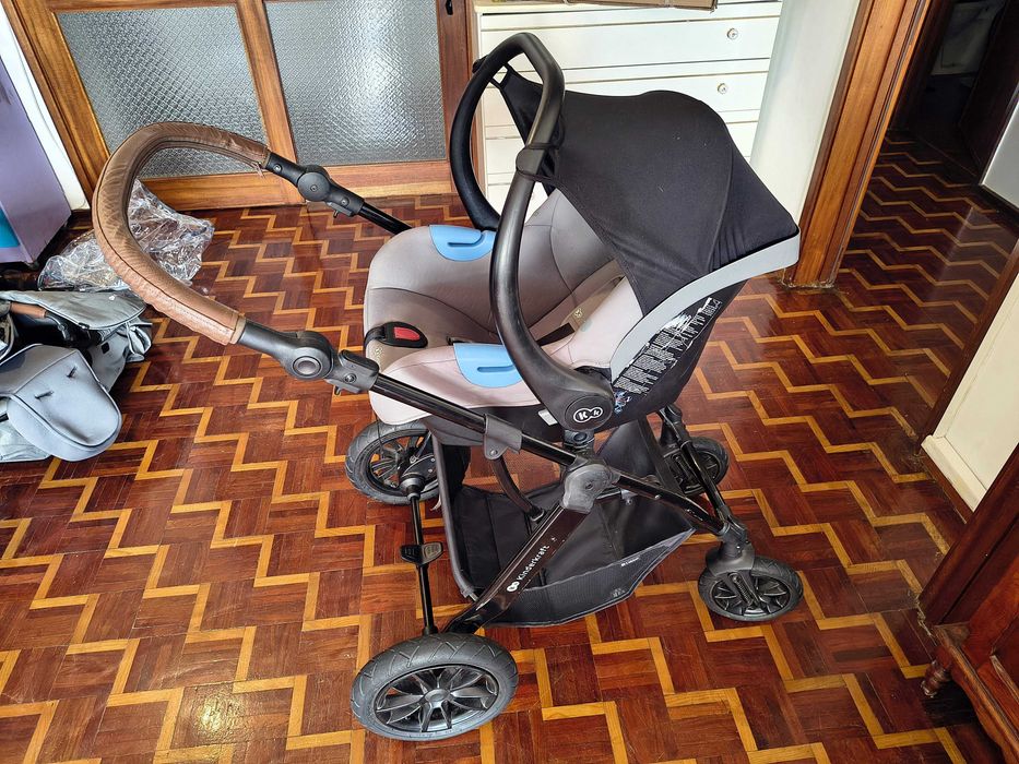 Carrinho de bebé 3 em 1 Kinderkraft Moov + Kinderkraft Mink + Todos os acessórios