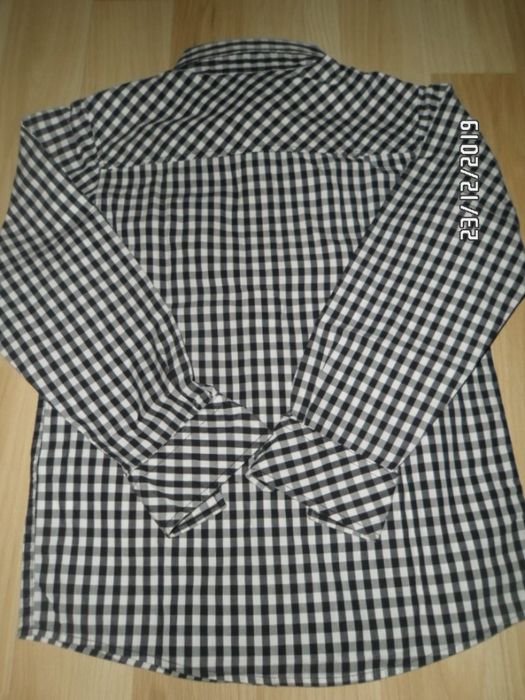 koszula biało-czarna w kratkę H&M Young 10-11lat 146cm