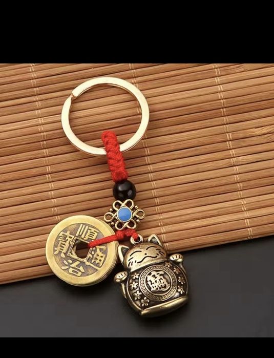 Nowy brelok Kot Szczęścia Maneki Neko Chiny Japonia