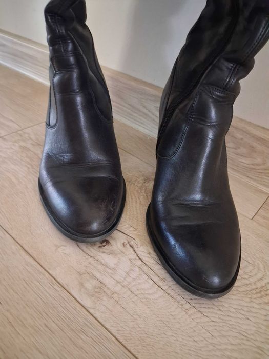 Kozaki damskie Lasocki ze skóry,  rozm. 38, sran bardzo dobry