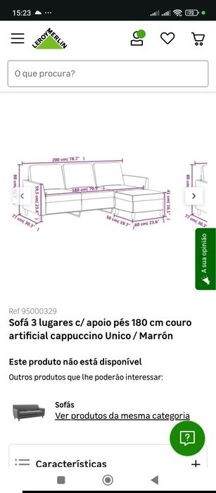 Sofá Vida XL dentro das caixas NOVO