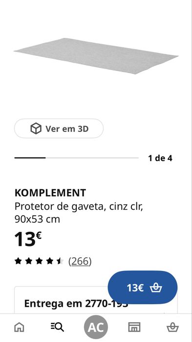4 protetores de gaveta IKEA Komplement