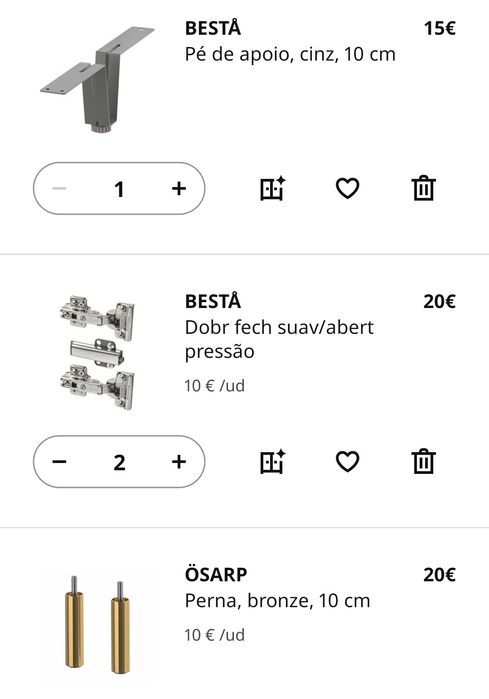 Aparador IKEA em madeira cor nogueira