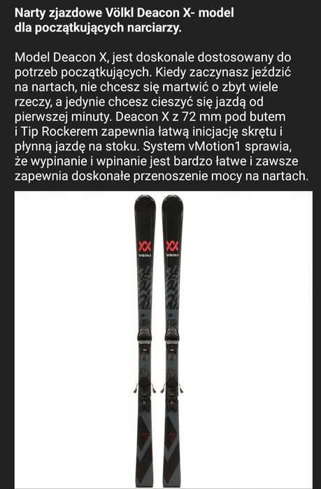 Narty, buty narciarskie, kijki