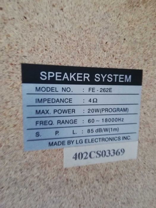 Głośniki LG 20W dwie sztuki