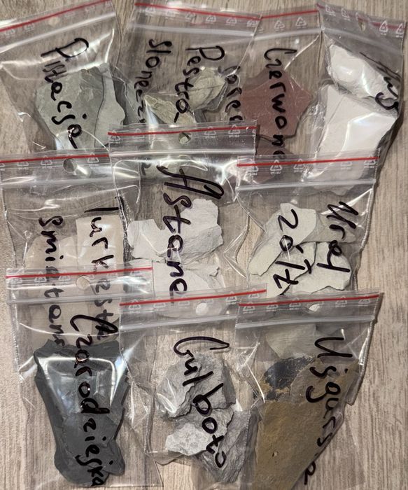 Zestaw 10 rodzajów po 25 gramów / набор глин