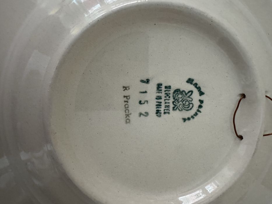 Talerz ozdobny prl fajans wrocławek