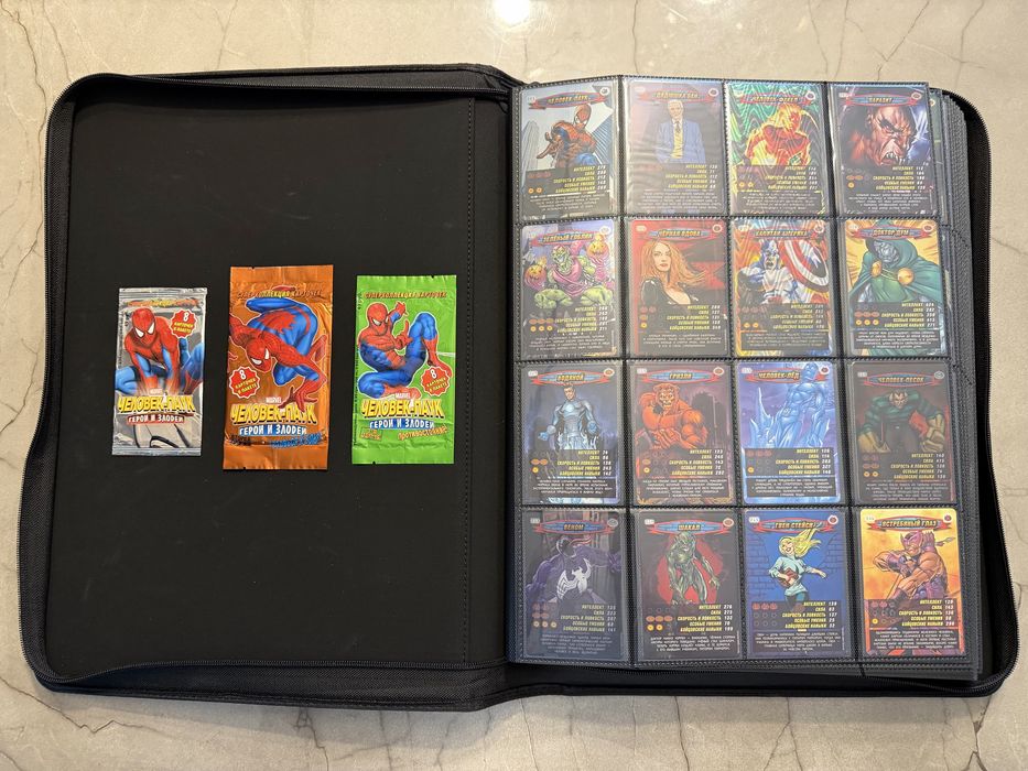 Полные коллекции карточек Человек Паук,Скуби Ду,Джеки,Бэтмен,Черепашки