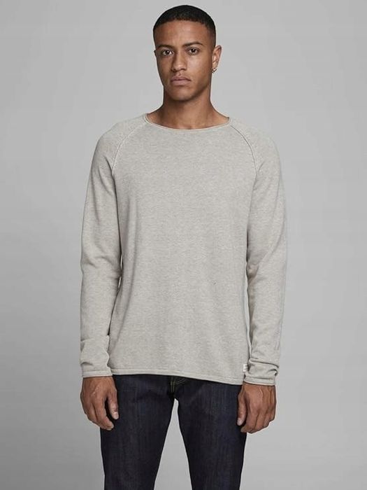 Jack&jones szary sweter męski wkładany przez głowę xl 12fa