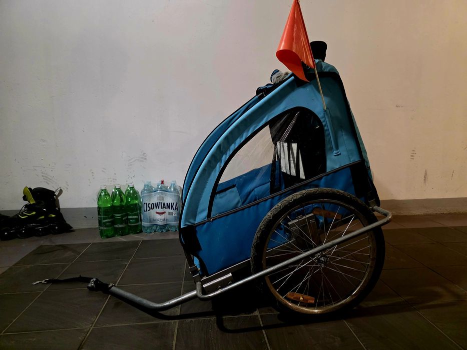 Przyczepka rowerowa 2 osobowa towarowa dziecka pies
