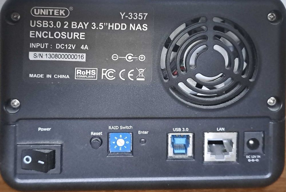 Unitek serwer plików NAS USB 3.0 3,5" SATA