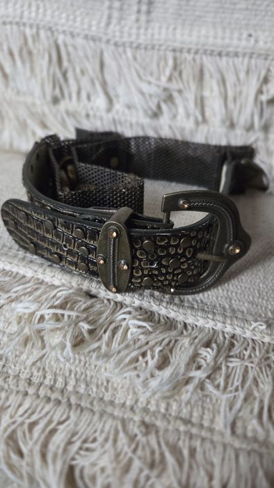 Pasek damski metalowy