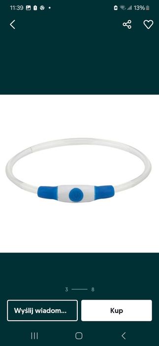 Smycz dla psa led