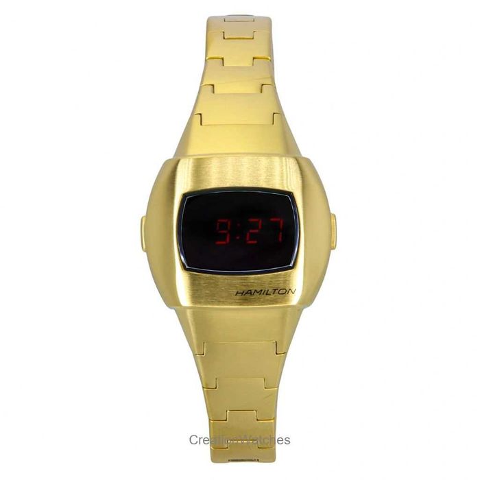 Hamilton American Classic PSR 74 Złoty zegarek z czerwoną tarczą