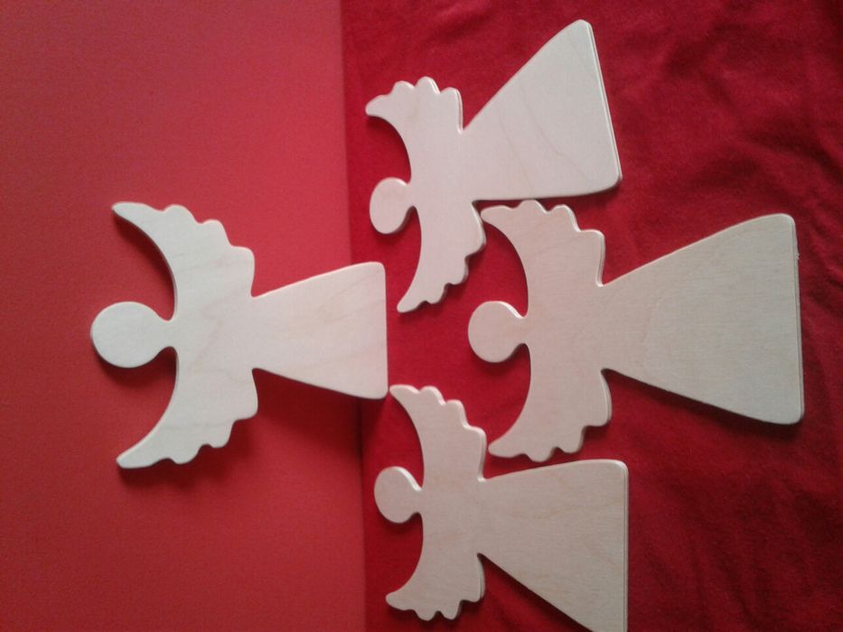 Anioł, aniołek, decoupage, drewno, dekoracja, ozdoba, zawieszka