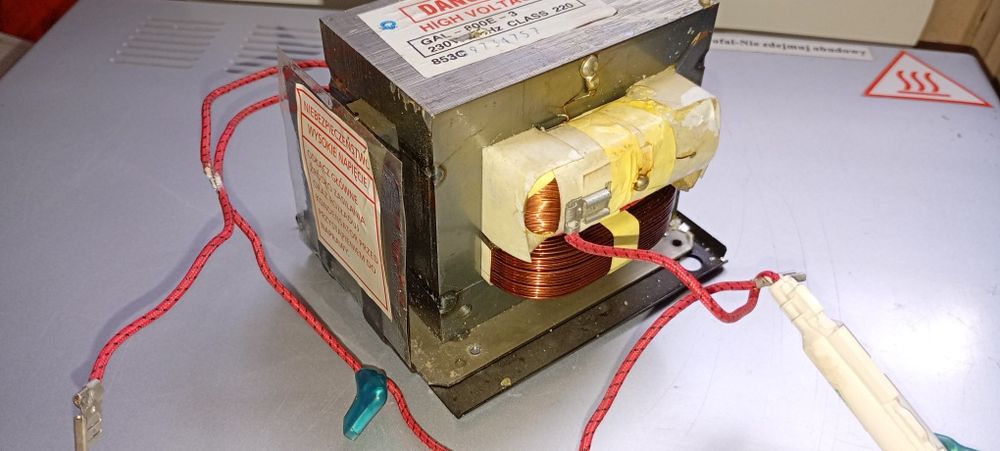 Transformator od kuchenki mikrofalowej