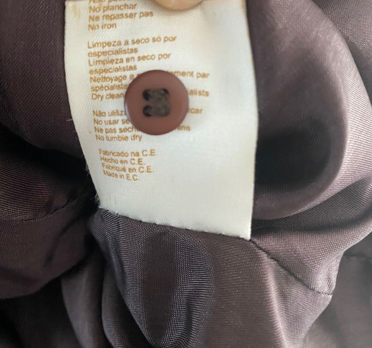 Casaco comprido vintage em pele - 38