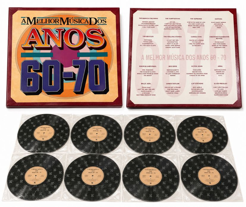 Coleção Completa 8 Discos Vinil – A Melhor Música dos Anos 60-70 – Reader’s Digest